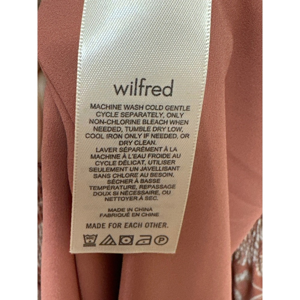 Wilfred Aritzia Tuberoso Floral Smocked Midi Dress Dusty Rose Cottagecore S - Picture 8 of 8